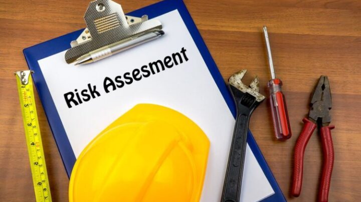 Builder hat and tools - CHAS Risk Assesment