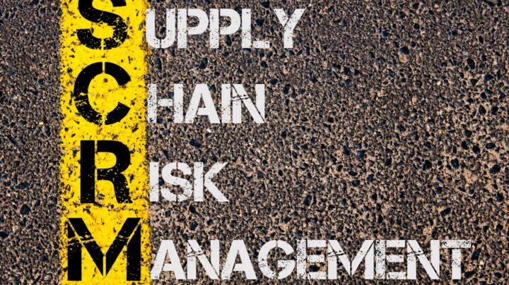 supply chain risk management written in paint