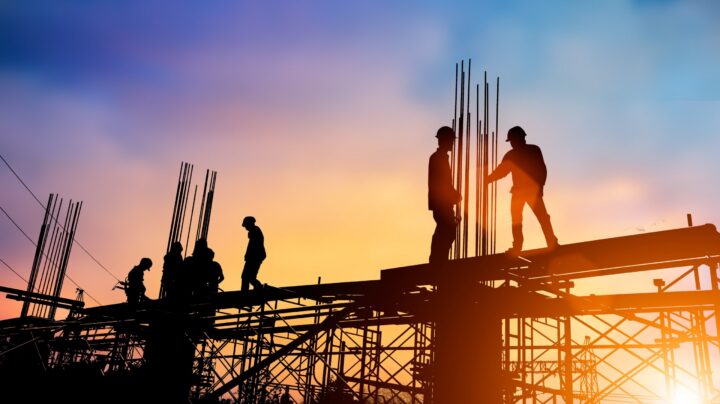 construction workers on a foundation