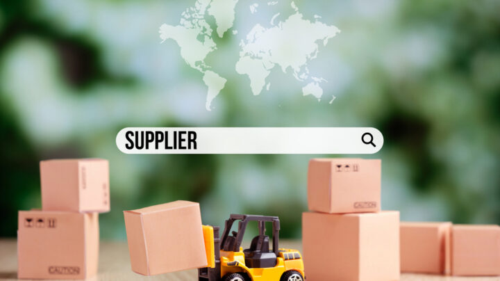 a toy forklift under a search bar for suppliers - prequalification tendering