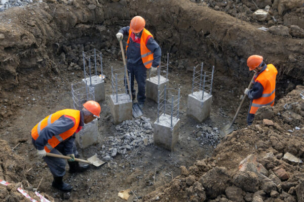workers at the construction site