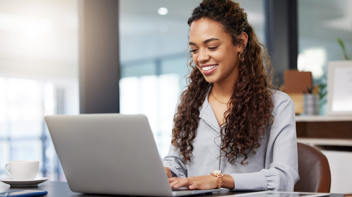 woman on laptop working