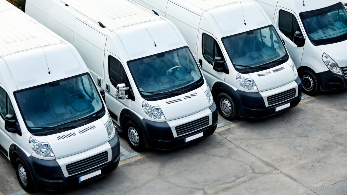 vans lined up