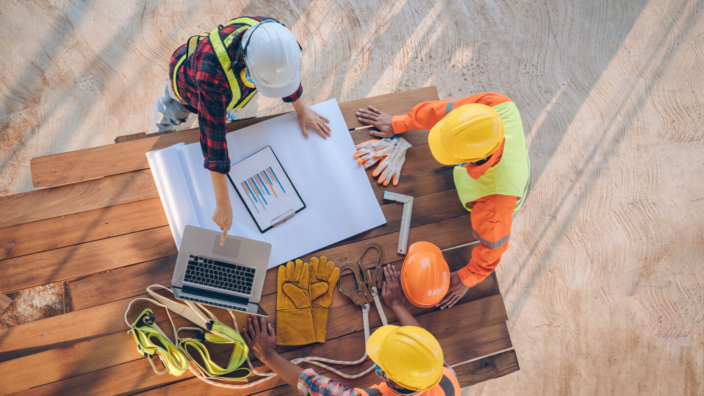 Team of engineer and architects working, meeting, discussing