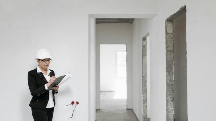 woman doing risk assessment form